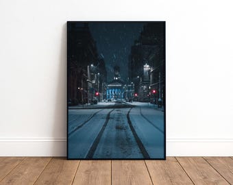 Glasgow Ingram Street Snow Print | Merchant City Photography | Glasgow Gift | Scotland Winter Wall Art | Cityscape Home Decor I A5 A4 A3 A2