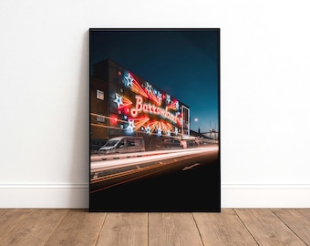 Barrowland Glasgow Print | Neon Light Trail Photography | Glasgow Gift | Scotland Wall Art | Music Venue Print | Home Decor I A5 A4 A3 A2