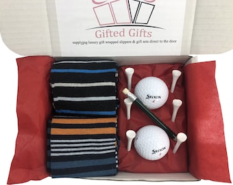 Golf Gift Sets  for men Socks Balls Tee's Ideal Presents, Birthdays Srixon Society's secret santa