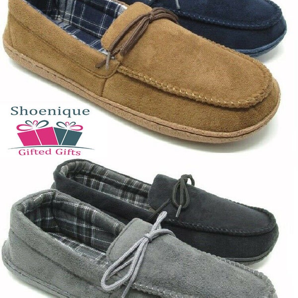 Mens moccasins slippers loafers lightweight  fathers day gift present