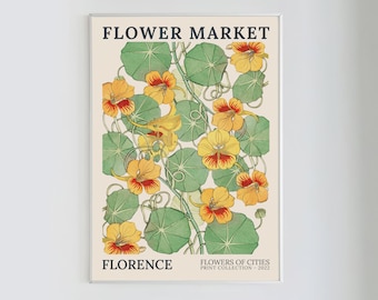 Florence Flower Market Print: Botanical Wall Art (Digital Download)