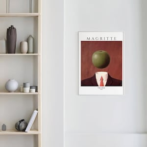 René Magritte, The Idea, 1966 Gallery Print, Surrealist Art, Exhibition Poster, Magritte Apple, Instant Download image 3