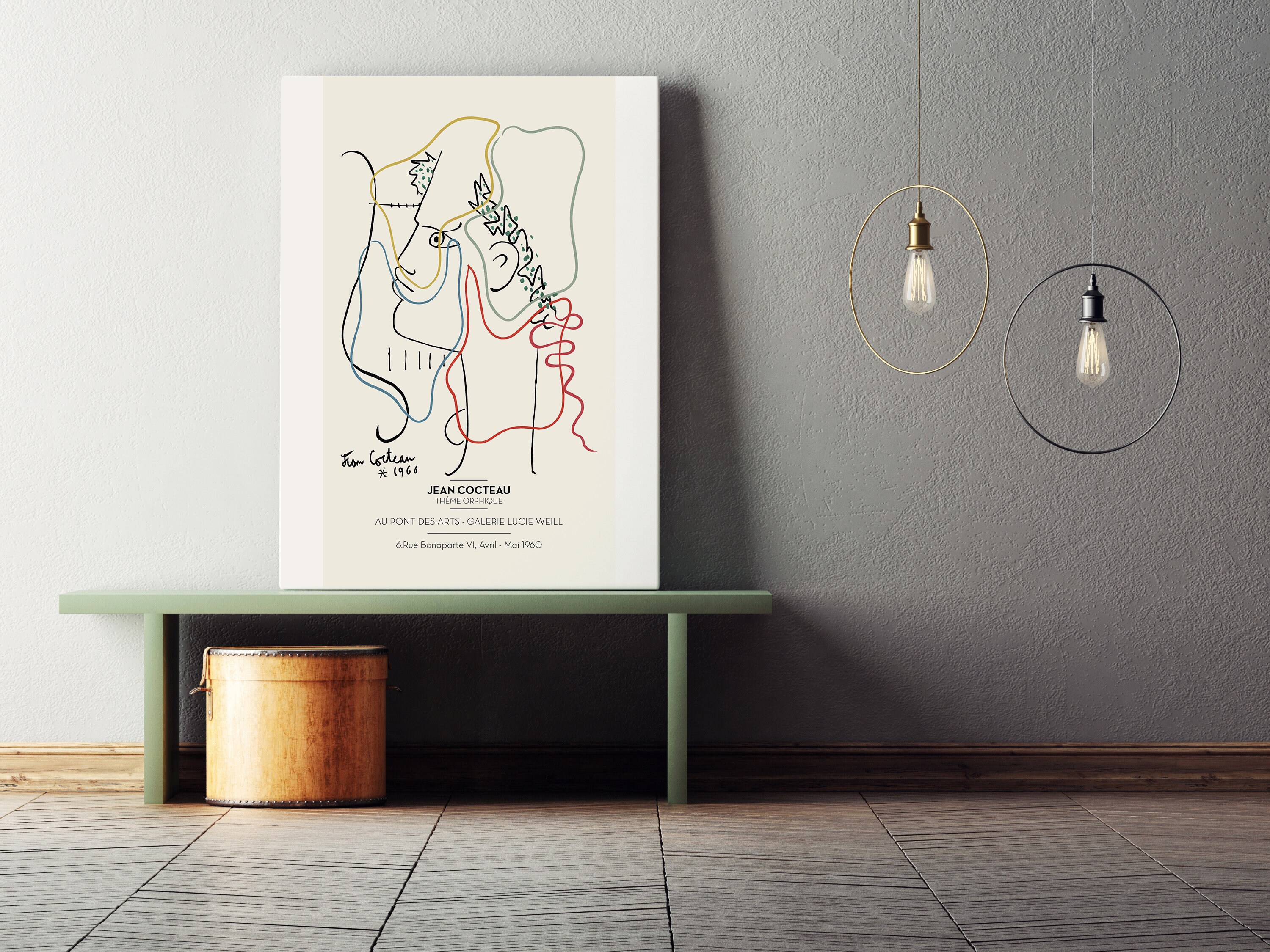 Jean Cocteau, Line Art Print | Minimalist, Mid Century