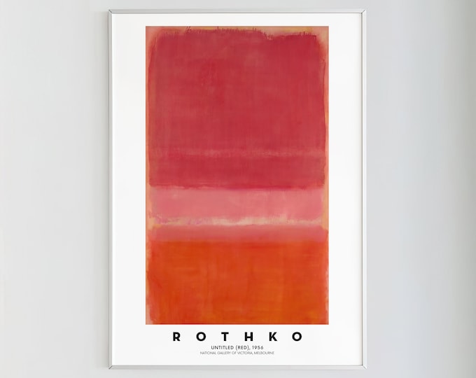 Mark Rothko 'untitled (red)' Abstract Art Print (digital Download) - Etsy