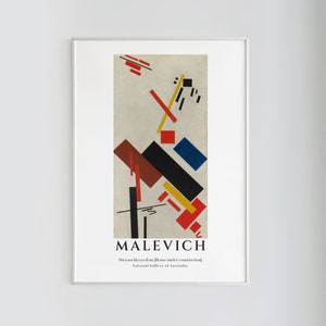Malevich, Stroyuschiysyadom | Futurist, Minimalist Poster, Abstract Art, Wall Decor, Exhibition Poster, Instant Download