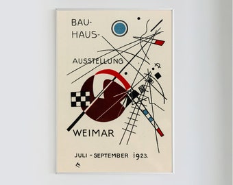 W. Kandinsky, Bauhaus 1923 Exhibition Poster | Retro German Style, Mid-Century, Modern Art Print, Instant Download