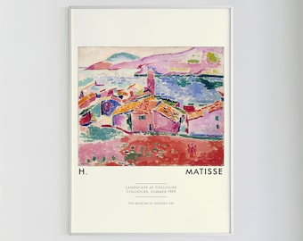 Henri Matisse, Landscape at Collioure I | MoMA Exhibition Poster, Landscape Art Print, Expressionist Art, Abstract Home Decor, Instant Print