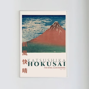 Katsushika Hokusai, Gaifū Kaisei | Fine Wind, Clear Morning, Exhibition Poster, Instant Digital Print