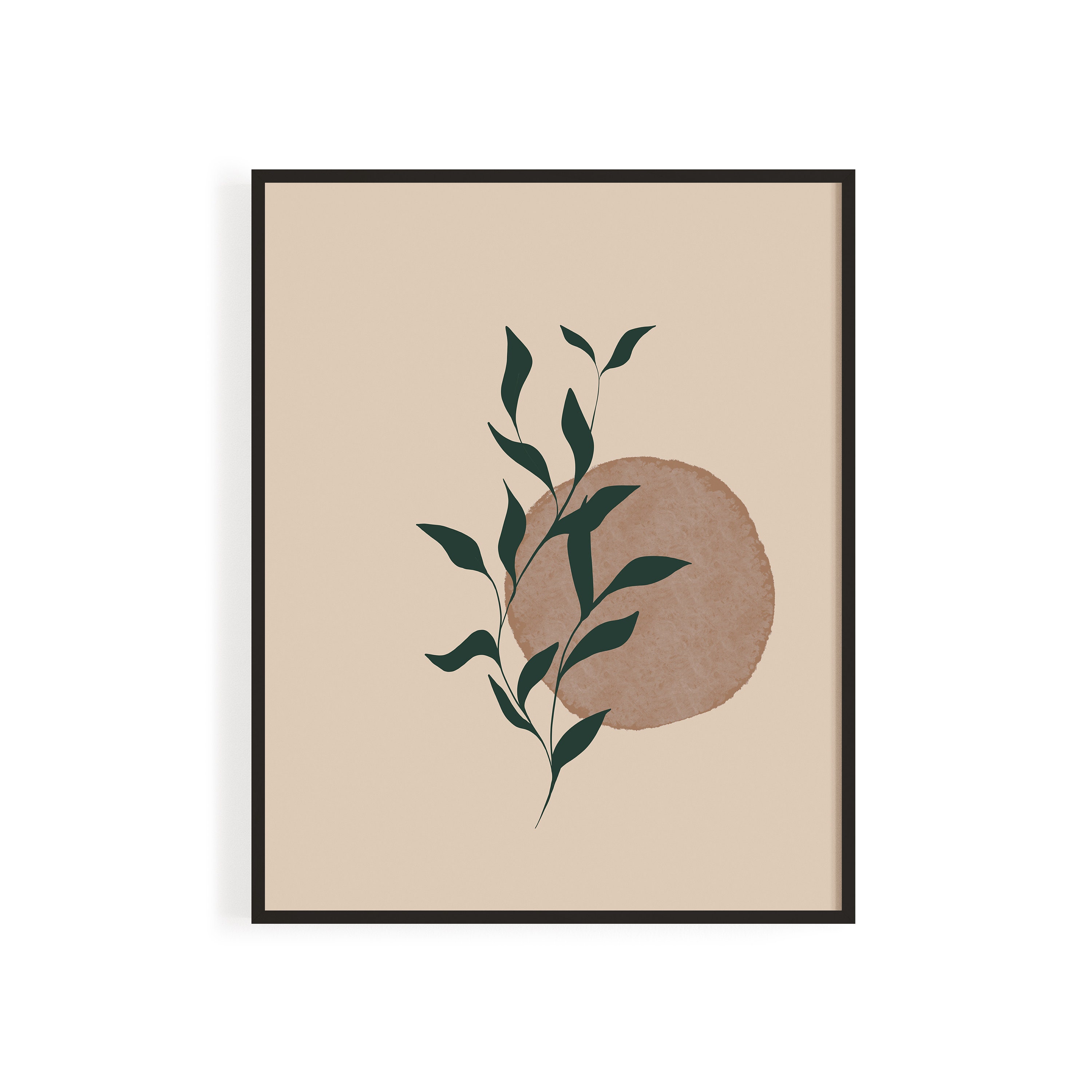 Boho Botanical Art Print: Neutral Pearl Bush, Nature Artwork (Digital Download)