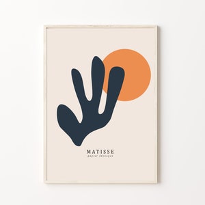 Henri Matisse, Leaves I | Boho Interpretation Matisse, Neutral Beige, Scandi Home Decor, Instant Digital Print