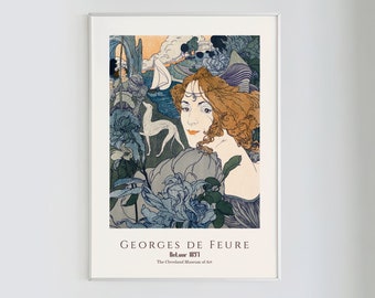 George de Feure, Retour (1897) | vintage, style Art nouveau, téléchargement numérique instantané
