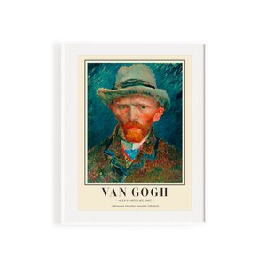 Van Gogh Self Portrait Exhibition Poster: Printable Wall Art (Digital Download)