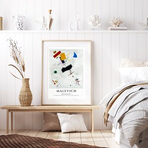Malevich, Suprematism 1915 | Futurist, Minimalist Poster, Abstract Art Print, Exhibition Poster, Instant Download image 3