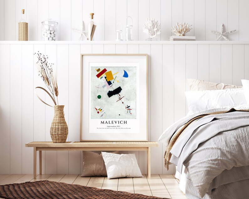 Malevich, Suprematism 1915 | Futurist, Minimalist Poster, Abstract Art Print, Exhibition Poster, Instant Download image 3