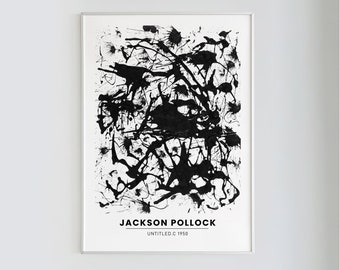 Jackson Pollock, Untitled.C, 1950 | Museum Exhibition Poster, Abstract Art Print, Instant Digital Print