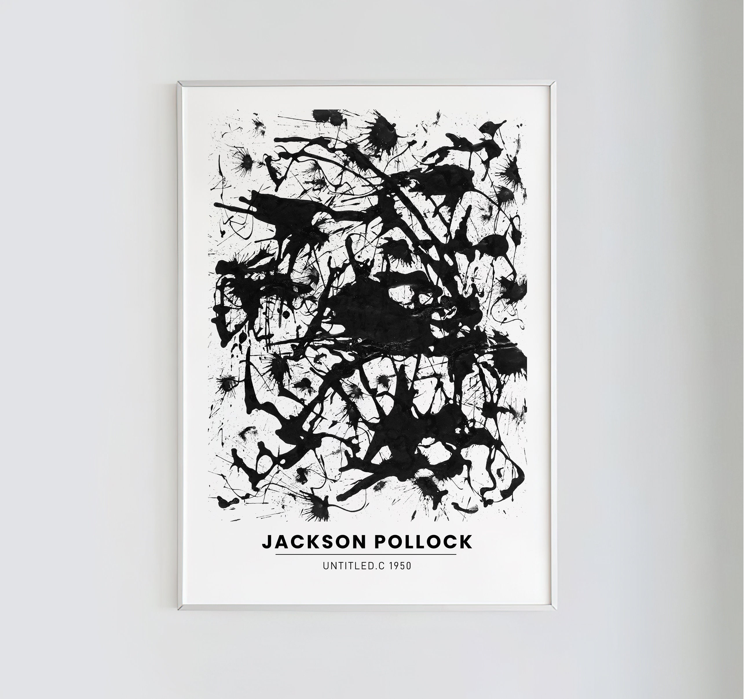 Jackson Pollock Untitled.c 1950 Museum Exhibition Poster Etsy UK