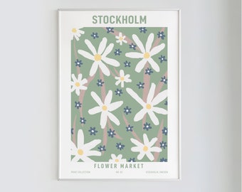 Stockholm Flower Market Print: Floral Wall Art (Digital Download)