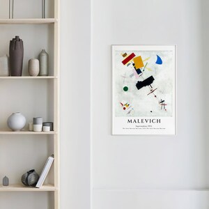 Malevich, Suprematism 1915 | Futurist, Minimalist Poster, Abstract Art Print, Exhibition Poster, Instant Download image 2