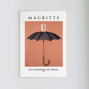 René Magritte, Les Vacances de Hegel, 1958 | Gallery Print, Surrealist Art, Exhibition Poster, Instant Download