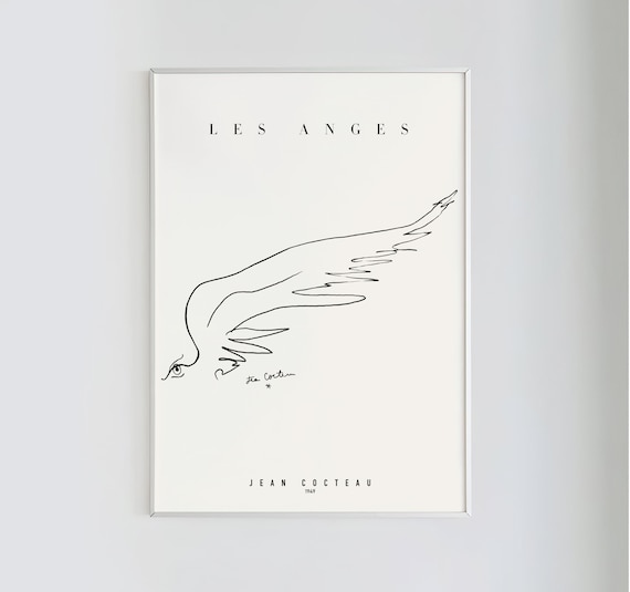 Jean Cocteau, Les Anges | Minimalist Design Wall Art, One