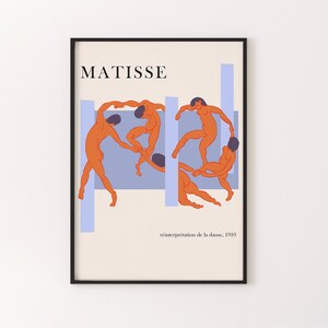 Henri Matisse Dance Poster | Boho Interpretation Matisse, Neutral Beige, Scandi Home Decor, Instant Digital Print