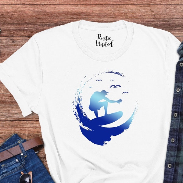 Surfing Shirt, Surfer Gifts For Men, Surf Lover T-Shirt, Summer Shirt, Ocean Waves Shirt, Surfing Gift, Men’s Surf Shirt, Beach Vacation Tee