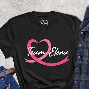 Custom Breast Cancer Team,Breast Cancer Gift,Personalized Ribbon,Pink Ribbon,Cancer Support Team,Custom Cancer Shirt,Support Squad Tshirt