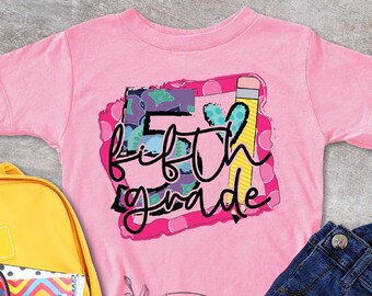 5th Grade Shirt,Fifth Grade Shirts,Gift For Girls,Girls School Shirt,Back to School Shirt,First Day Of School Tee,Cute School Shirt,GiftKids