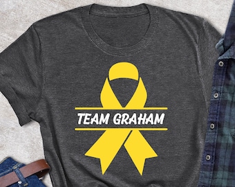 Custom Bone Cancer Awareness T-Shirt, Team Supporter Tee