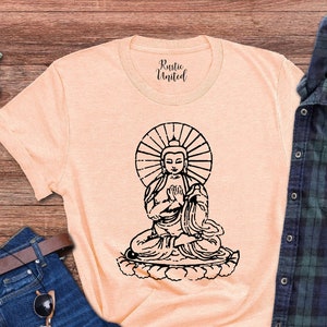 Sitting Buddha Shirt, Gift For Yogi, Buddhism Shirt, Yoga Meditation Shirts For Women And Men, Minimalist Shirt, Buddhist Gift, Namaste Tee