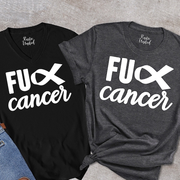 Cancer T-shirt, Cancer Tshirt, Fuck Cancer Shirt, Cancer Free Shirt, Cancer Ribbon Tee,Cancer Survivor Shirt,Cancer Fighter,Fuck Cancer Gift