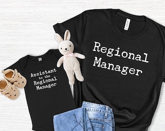 Assistant to The Regional Manager BabyteeRegional Manager Shirt,Matching Father Son Shirts,Father Daughter Shirts,Fathers Day Gift,Baby Gift