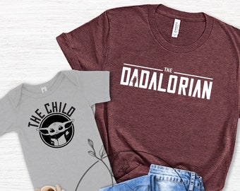 Dadalorian Shirt,Fathers Day Gift,Baby Shower Gift,Valentines Day Gift For Husband,Dad and Son Shirt,Dad T-Shirt, Baby Dad Shirt, Gift