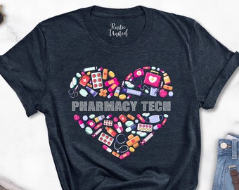 Pharmacy Tech Shirt, Pharmacy Tech Gifts, Pharmacy Technician Shirts, Medical Student Tee, Future Pharmacist Crew,Pharmacy Graduation Tshirt