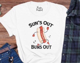 Suns Out Buns Out,Hot Dog Lover Gift,Beach Tee,Hot Dog,Hotdog Shirt,Foodie Gift,HotDog Gift,Foodie Shirt,Funny Food Shirt,Hot Dog Eating Tee