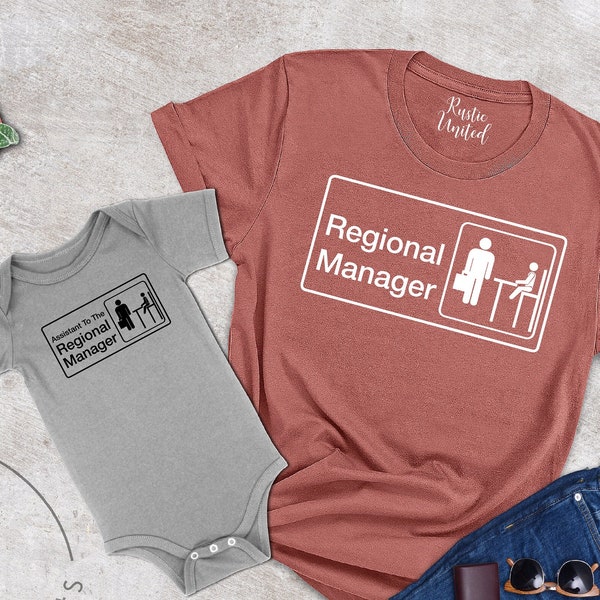 Regional Manager Shirt,Assistant to The Regional Manager,Dad and Son Matching Shirts,Father Daughter Shirts,Fathers Day Gift,Mothers Day Gft