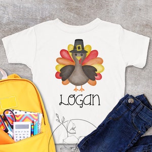 Personalized Thanksgiving Toddler Shirt,Kids Fall Shirt,Custom Shirt For Toddler,Thanksgiving Toddler Gifts,Thanksgiving Shirt,Little Turkey