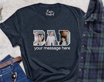 Custom Photo Shirt For Dad, Soft Men's Shirt, Custom Picture Gift For Daddy, 1st Fathers Day Gift, Gift From Daughter, Shirt for Hubby, Dada