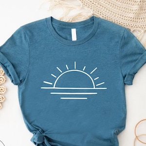 Sun T-shirt For Women, Sunshine Tee Shirt, Summer Shirt For Lady, Beach Shirts, Summer Positive Vibes Shirt, Gift For Her, Shirts For Women