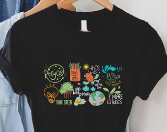 Eco Energy Shirt,Gift For Friends,Renewable Energy Shirts,Save The Planet Tee,Climate Change Outfit,Global Warming,World Earth Day Tshirt