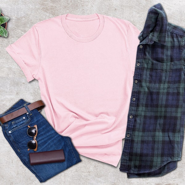 Plain Pink Shirt Shirt For Printing, Blank Unisex Heather Pink Shirt, Mens T-Shirt Plain,Ladies T Shirt Blank,Womens Blank Shirt