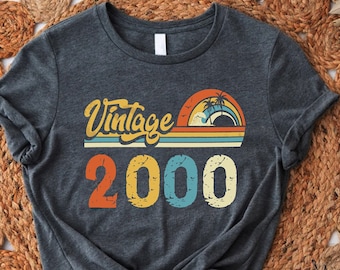Vintage 2000 T-Shirt, 25rd Birthday Shirt, 25rd Birthday Gift for Her, 25rd Birthday Gift, 25 Birthday Gift for Him, 25rd Birthday Gifts