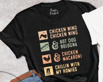Foodie Shirt, Chicken Lover Tee, Fast Food Lover Gift, Chicken Tshirt, American Food Shirt, Chicken Wing Shirt, Hotdog Shirt, Funny Chicken