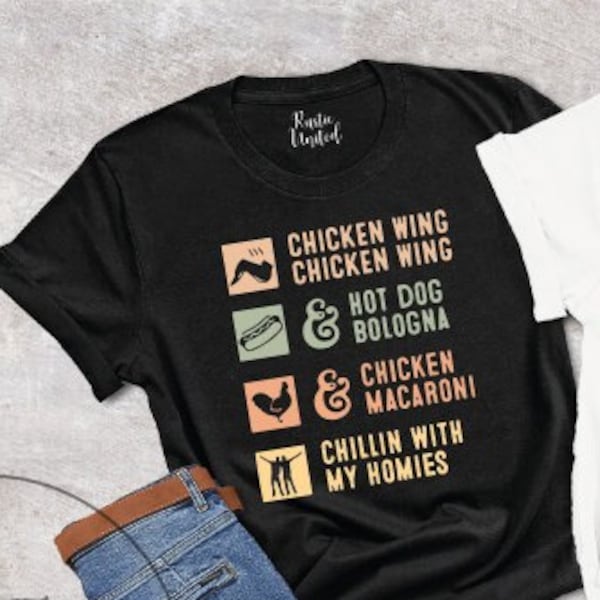 Foodie Shirt, Chicken Lover Tee, Fast Food Lover Gift, Chicken Tshirt, American Food Shirt, Chicken Wing Shirt, Hotdog Shirt, Funny Chicken