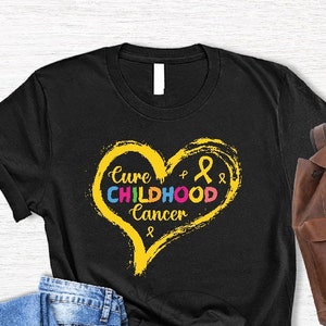 Pediatric Cancer Shirt,Cancer Gift,Child Cancer Tee,Oncology Nurse Shirt,Childhood Cancer Shirt,September Gold Shirt,Yellow Ribbon T-Shirt