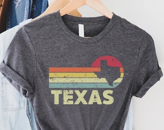 Retro Texas Shirt,Gift For Texas Lover T-Shirts,Texas Tee,Texas State Map Outfit,Texas Home Shirts,Vistage Western Country Cowgirl T-Shirt