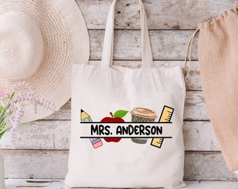 Custom Teacher Bag,Teacher Appreciation Gift,Teachers Tote Bags,Personalized Teacher Bag,Book Librarian Tote Bags,Back To School Gifts