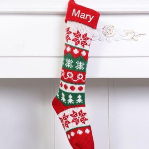 Personalized Family Christmas Stockings, 2025 Family Stockings With Name, Holiday Stockings, Custom Knitted Stockings, Holiday Decor Gift