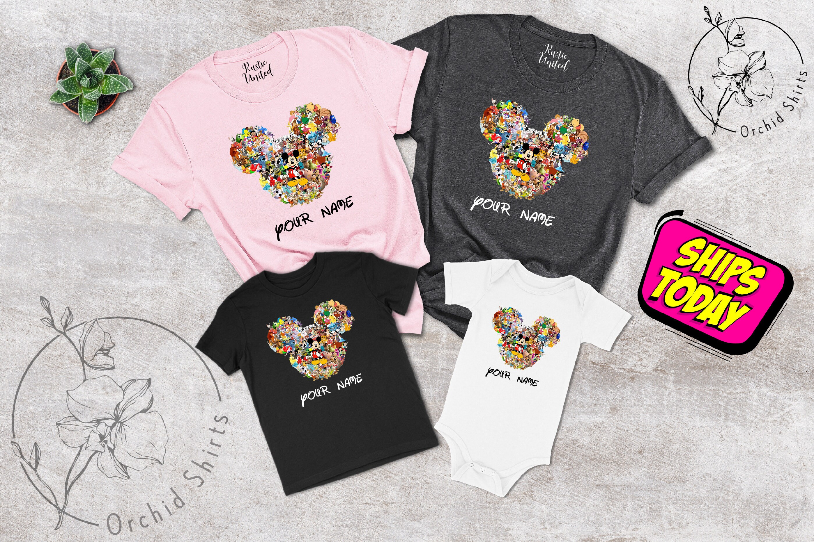 Disney Family Custom Shirts Mickey and Minnie Head Shirt | Etsy