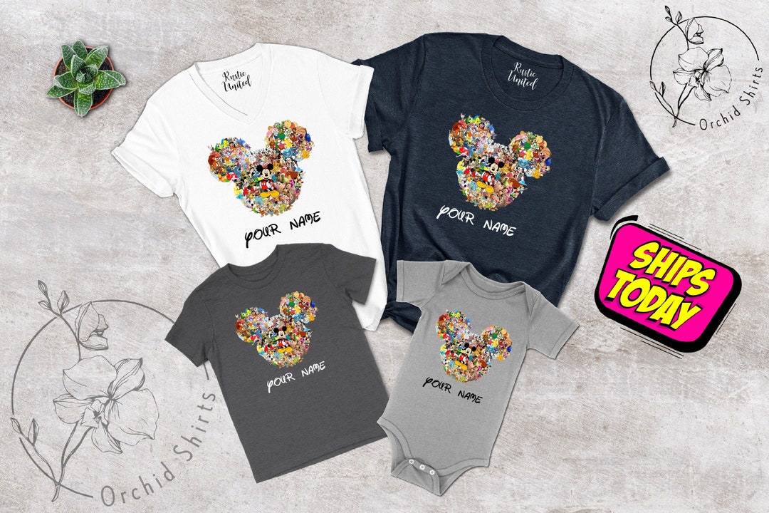 Disney Family Custom Shirts Mickey and Minnie Head Shirt - Etsy
